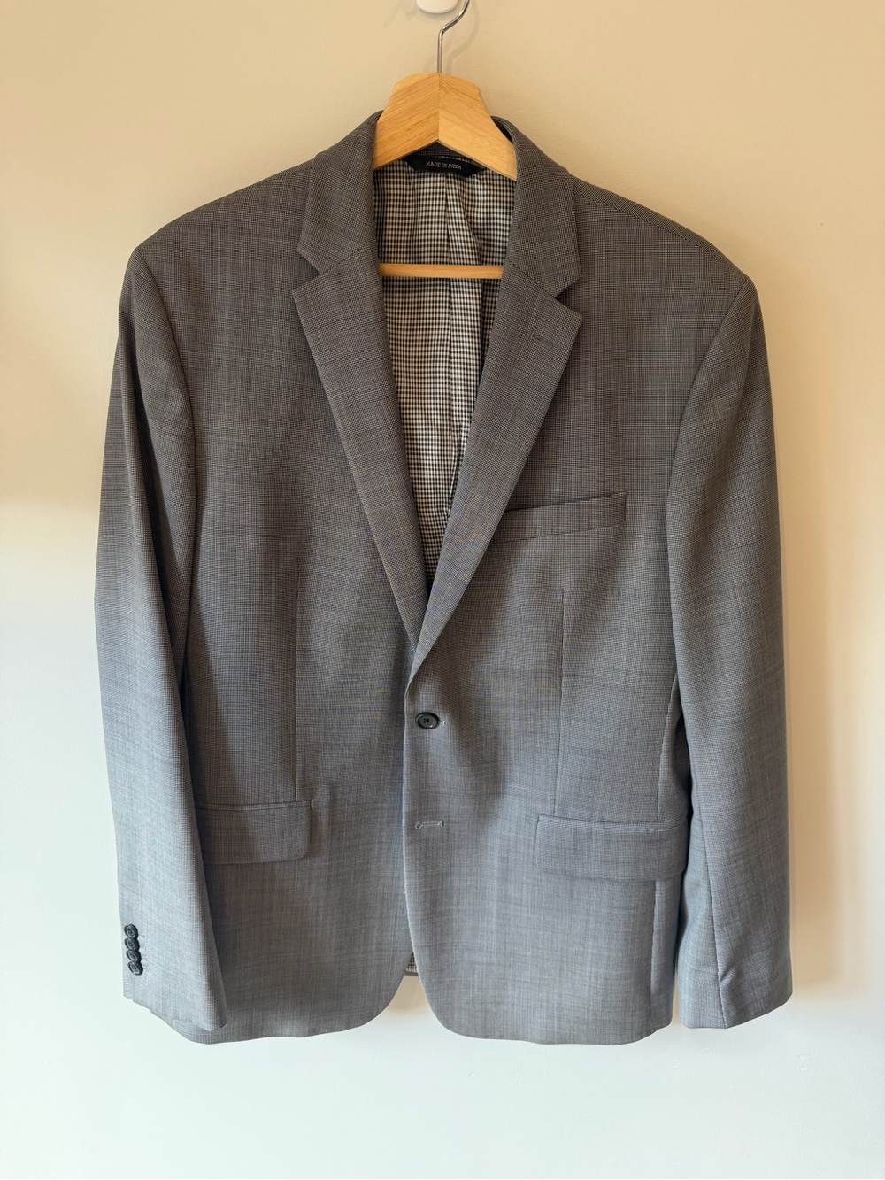 Banana Republic Men’s 42R 34x34 Grey 100% Wool Tailored Fit 2-Piece Suit